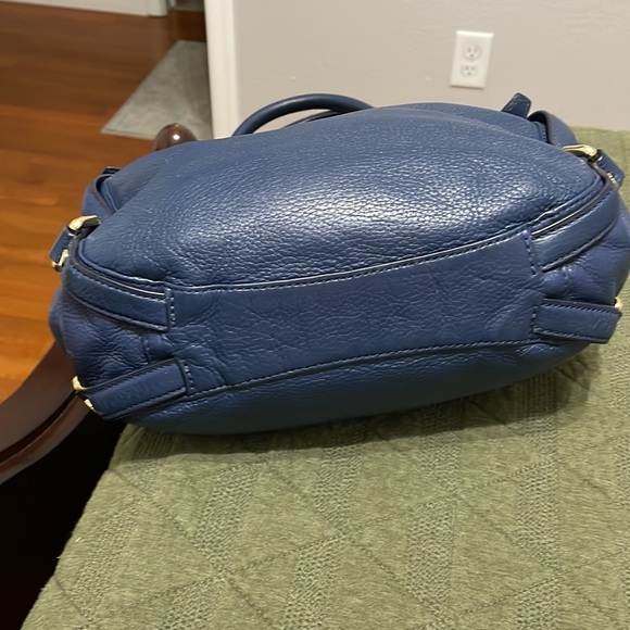 MICHAEL KORS navy pebble leather bag purse - Picture 7 of 13